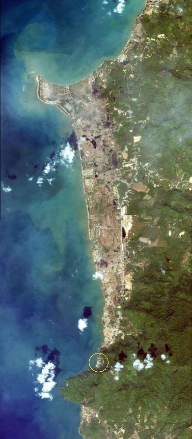 Khao Lak Area from Ikonos satellite, 29 Dec 04