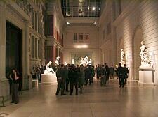 reception in the Met's sculpture garden