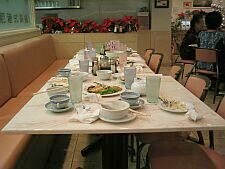 the aftermath at the Hong Kong Orchard Cafe.  yum!