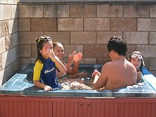 waiting for lunch in the jacuzzi