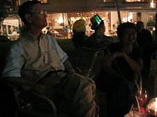 drinks under the palms at the Halekulani