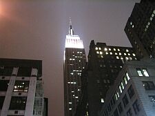 Empire State Building in the mist