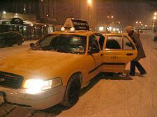 one of the few taxis actually on-duty