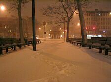 virgin snow on Allen Street in the LES