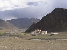 a view of Xegar from the Friendship Highway